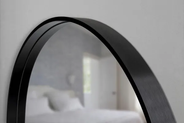 OLSEN SPA - Zrkadlo bez osvetlenia REISA BLACK - Priemer - 60 cm OLNZREI60B
