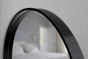 OLSEN SPA - Zrkadlo bez osvetlenia REISA BLACK - Priemer - 60 cm OLNZREI60B