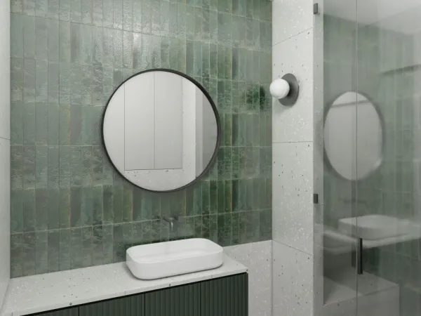 OLSEN SPA - Zrkadlo bez osvetlenia REISA BLACK - Priemer - 60 cm OLNZREI60B