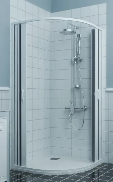 FORTE - Sprchová zástena FLEX - LUNA NEW - Rozmer A - 90, Rozmer B - 90, Rozmer C - 185, Typ otvárania - Zatváranie do stredu OLBBXF145001
