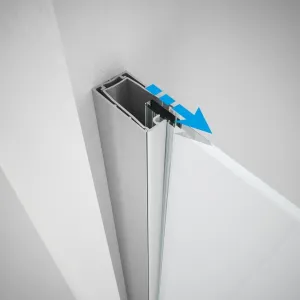 FORTE - Sprchovací kút 80x80, DECO N2B+F1S - FARBA rámu - Hliník ossidato, Rozmer A - 80, Rozmer B - 80, Rozmer C - 200, Výplň - Číre bezpečnostné sklo - 6 mm BDE8080348103
