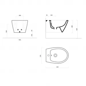 GSI - MODO bidet závesný, 37x52cm, biela ExtraGlaze 9864111