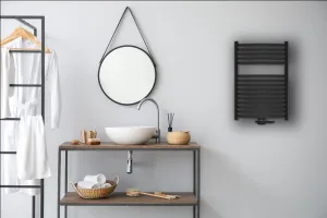 INVENA - Kúpeľňový radiátor 540 x 800, čierny UG-03-080-A