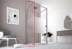 FORTE - Pevná stena DECO F1C - FARBA rámu - Hliník ossidato, Rozmer A - 80, Výplň - Číre bezpečnostné sklo - 6 mm BDE902FC348103