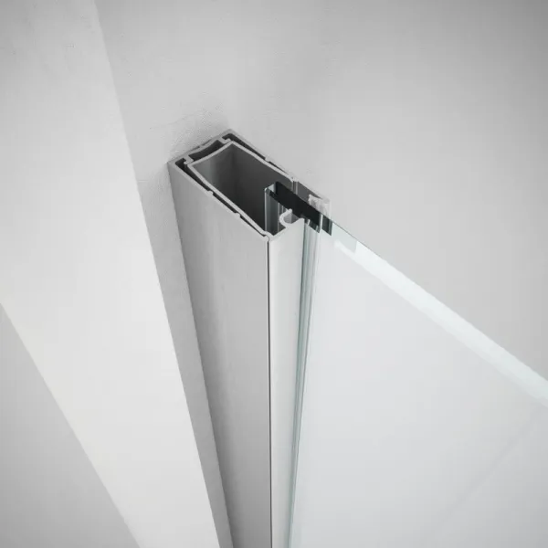 FORTE - Pevná stena DECO F1C - FARBA rámu - Hliník ossidato, Rozmer A - 80, Výplň - Číre bezpečnostné sklo - 6 mm BDE902FC348103
