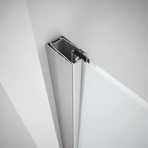 FORTE - Pevná stena DECO F1C - FARBA rámu - Hliník ossidato, Rozmer A - 80, Výplň - Číre bezpečnostné sklo - 6 mm BDE902FC348103