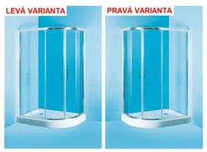 OLSEN SPA - Sprchovací asymetrický kút s vaničkou IBIZA II - Farba rámu zásteny - Hliník chróm, Rozmer A - 100, Rozmer B - 80, Smer zatváranie - Ľavé (SX), Výplň - Číre bezpečnostné sklo - 5 mm OLBIBI210L