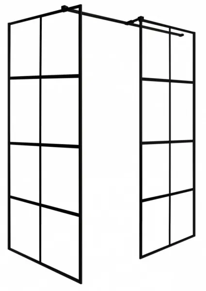 BESCO - Walk-in sprchová zástena EXCEA - FARBA rámu - Čierna, Rozmer A - 100, Rozmer B - 80, Rozmer C - 190, Smer zatvárania - Univerzálne Ľavé / Pravé, Výplň - Číre bezpečnostné sklo - 8 mm BCEXCEA8010