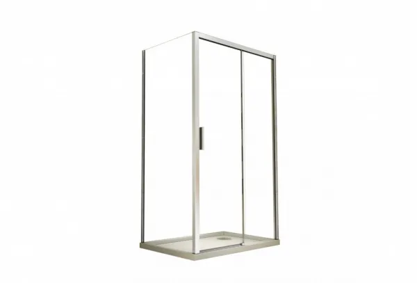 BESCO - Bočný panel ACTIS - FARBA rámu - Chróm / Leštený hliník (ALU), Rozmer A - 80, Rozmer C - 195, Smer zatvárania - Univerzálne Ľavé / Pravé, Výplň - Číre bezpečnostné sklo - 8 mm BCACT80PSCC