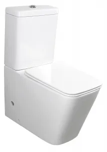 SAPHO - PORTO RIMLESS WC kombi, spodný/zadný odpad, biela PC102WR