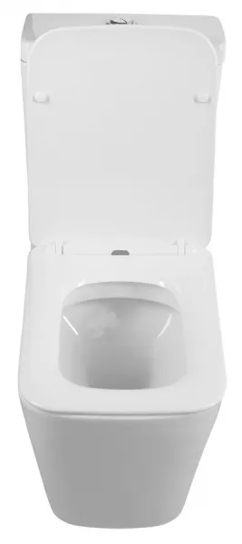 SAPHO - PORTO RIMLESS WC kombi, spodný/zadný odpad, biela PC102WR
