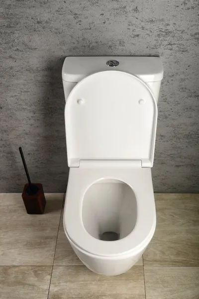 SAPHO - TURKU WC kombi, zvýšené sedenie, Rimless, spodný/zadný odpad, biela PC104WR