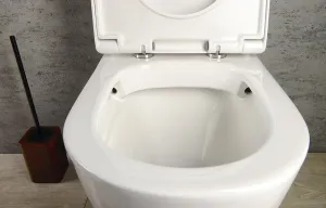 SAPHO - TURKU WC kombi, zvýšené sedenie, Rimless, spodný/zadný odpad, biela PC104WR