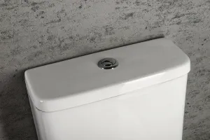 SAPHO - TURKU WC kombi, zvýšené sedenie, Rimless, spodný/zadný odpad, biela PC104WR