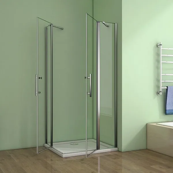 H K - Sprchovací kút MELODY A2 100cm s dvoma jednokrídlovými dverami s pevnou stenou SE-MELODYA2100
