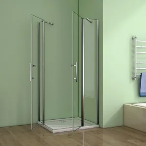 H K - Sprchovací kút MELODY A2 100cm s dvoma jednokrídlovými dverami s pevnou stenou SE-MELODYA2100