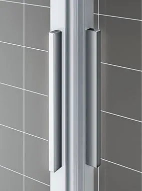 Kermi Cada XS /rohový vstup/ bezbariérové posuvné dvere 900x2000, číre sklo clean, profil strieborný lesk ĽAVÝ CKC2L09020VPK