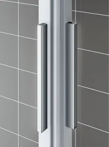Kermi Cada XS /rohový vstup/ bezbariérové posuvné dvere 900x2000, číre sklo clean, profil strieborný lesk ĽAVÝ CKC2L09020VPK