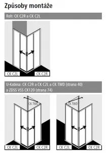 Kermi Cada XS /rohový vstup/ bezbariérové posuvné dvere 900x2000, číre sklo clean, profil strieborný lesk ĽAVÝ CKC2L09020VPK