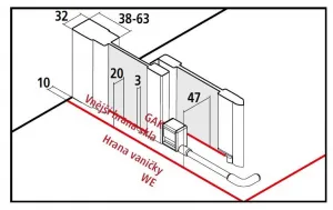 Kermi Cada XS /rohový vstup/ bezbariérové posuvné dvere 900x2000, číre sklo clean, profil strieborný lesk ĽAVÝ CKC2L09020VPK