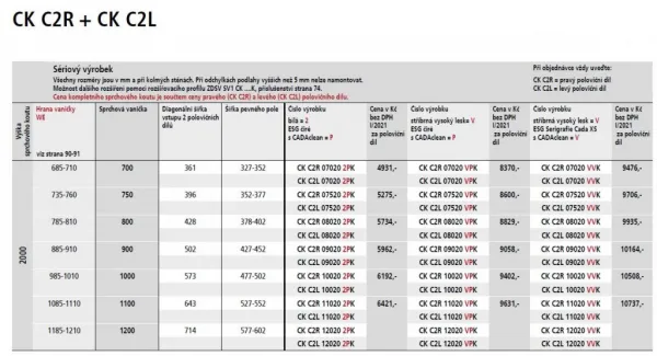 Kermi Cada XS /rohový vstup/ bezbariérové posuvné dvere 900x2000, číre sklo clean, profil strieborný lesk ĽAVÝ CKC2L09020VPK