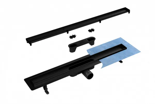 BESCO - Odtokový žľab VIRGO NERO DUO - Rozmer A - 60 cm ZLOL60VN