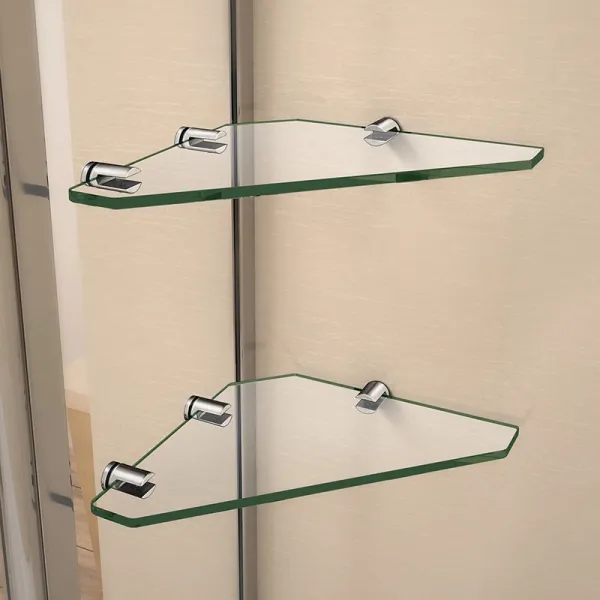 H K - Vaňová zástena s pevnou stenou V2 120 cm, číre sklo, oblý roh SE-V2120OSET