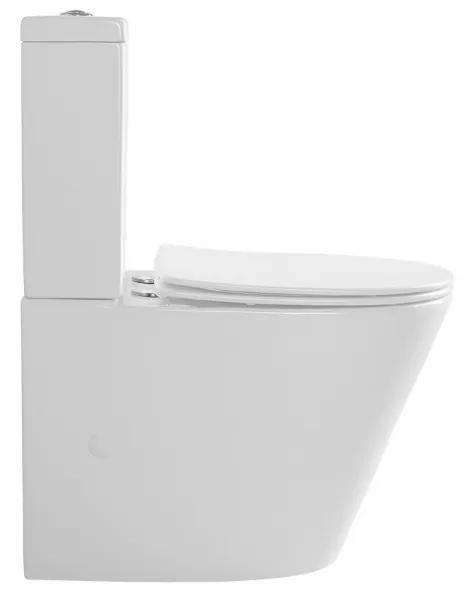 SAPHO - PACO WC kombi, Rimless, spodný/zadný odpad, bílá PC1012WR