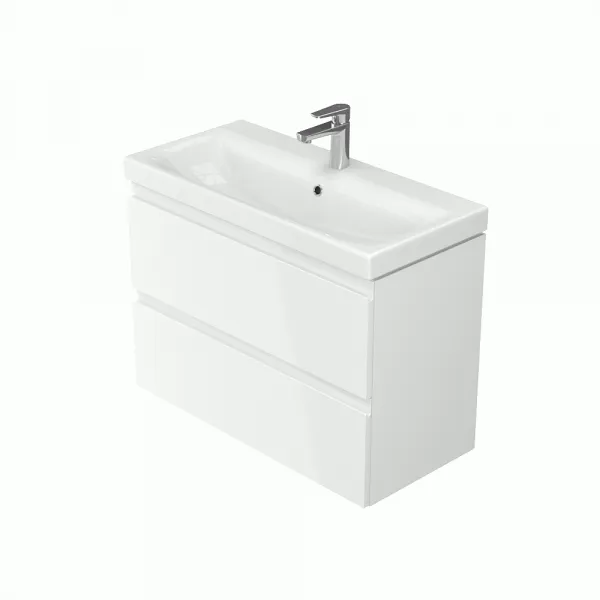 CERSANIT - SET 979 MODUO SLIM 80 BIELA DSM (SKRINKA + UMÝVADLO) S801-225-DSM
