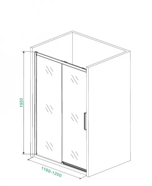 H K - Posuvné sprchové dvere NERO B2 120cm L / P variant SE-NEROB2120