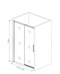 H K - Posuvné sprchové dvere NERO B2 120cm L / P variant SE-NEROB2120