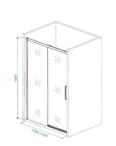H K - Posuvné sprchové dvere NERO B2 140cm L / P variant SE-NEROB2140