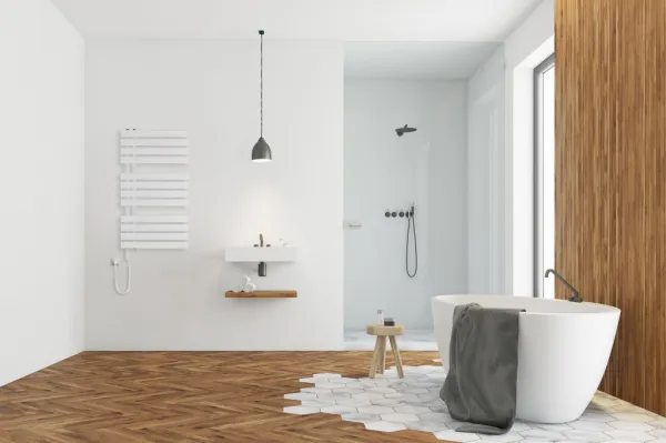 Instalprojekt - Kúpeľňový elektrický radiátor - sušiak POP STAR ELECTRO - Radiátory - Farebné prevedenie HL - Biela, Rozmer radiátora HL - 500 × 1295 mm, výkon 600 W RADPOPEL501235