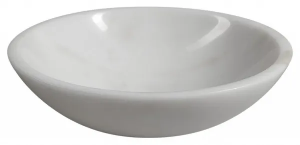 SAPHO - BLOK kamenné umývadlo priemer 40cm, leštený biely mramor 2401-34
