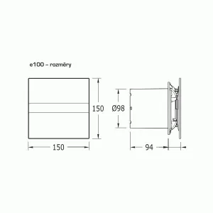 HOPA - Axiálne ventilátory na stenu či do stropu E100 GT, s časovačom, sklo biele CATA00900100