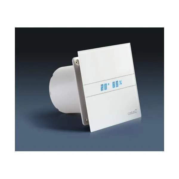 HOPA - Axiálne ventilátory na stenu či do stropu E100 GTH, HYGRO, s časovačom, sklo biele CATA00900200