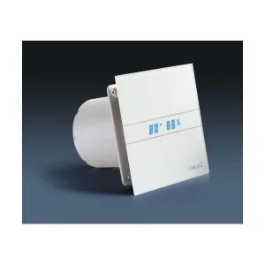 HOPA - Axiálne ventilátory na stenu či do stropu E100 GTH, HYGRO, s časovačom, sklo biele CATA00900200