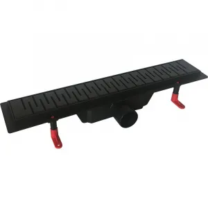 HOPA - Odtokový žľab Standardline BLACK - Dĺžka - 90, Variant roštu - Medium OLPZLABST89BM