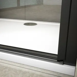 H K - Sprchovací kút BLACK SAFIR A2 100cm s dvoma jednokrídlovými dverami SE-BLACKSAFIRA2100