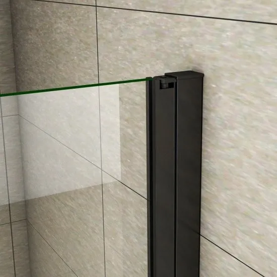 H K - Sprchovací kút BLACK SAFIR A2 100cm s dvoma jednokrídlovými dverami SE-BLACKSAFIRA2100