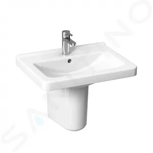 JIKA - Cubito Umývadlo, 600x450 mm, s prepadom, s otvorom na batériu, biela H8104230001041