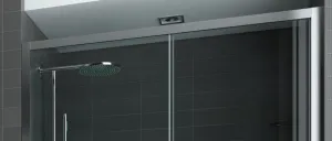FORTE - Sprchové dvere URBAN ESSENCE N1FS - Farba rámu zásteny - Hliník ossidato, Rozmer A - 100, Smer zatváranie - Pravé (DX), Výplň - Číre bezpečnostné sklo - 6 mm BEN10DXA1