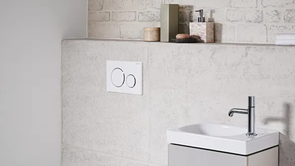GEBERIT SIGMA20 ovládacie tlačítko, dual flush, biela lesk /chróm 115.882.KJ.1