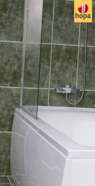 OLSEN SPA - Vaňová zástena HOPA EVORA - Farba rámu zásteny - Hliník chróm, Rozmer A - 80 cm, Smer zatváranie - Univerzálny Ľavé / Pravé, Výplň - Číre bezpečnostné sklo - 5 mm BCEVOR80CC