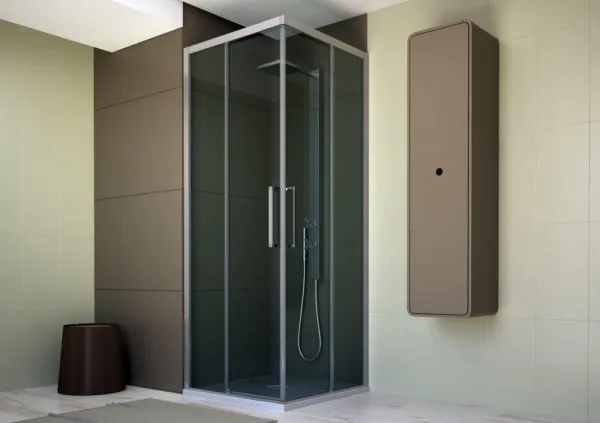 FORTE - sprchovací kút URBAN ESSENCE A1FS - Farba rámu zásteny - Hliník ossidato, Rozmer A - 90, Smer zatváranie - Pravé (DX), Výplň - Číre bezpečnostné sklo - 6 mm, Výška - 200 BEA13DXA1