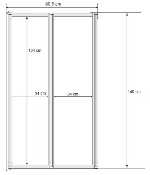 BESCO - Vaňová zástena ROSES - Rozmer A - 80 cm BCROS2S
