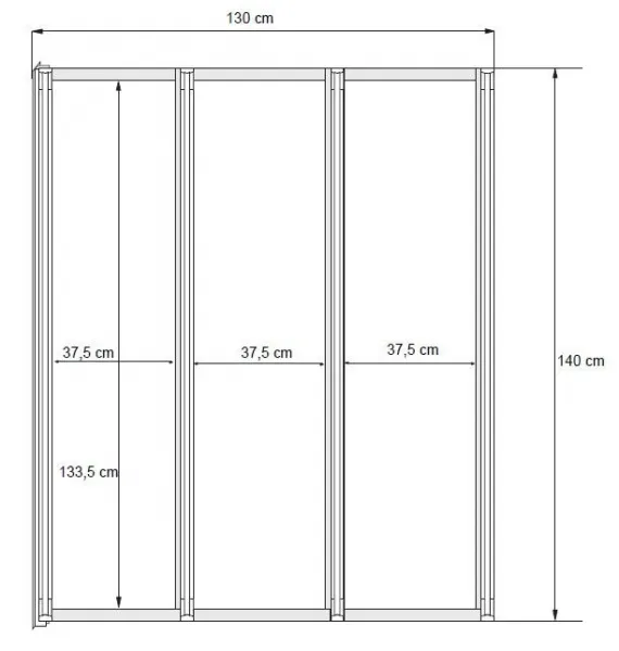 BESCO - Vaňová zástena ROSES - Rozmer A - 130 cm BCROS3S