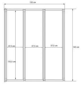 BESCO - Vaňová zástena ROSES - Rozmer A - 130 cm BCROS3S