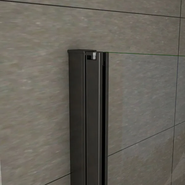 H K - Sprchové dvere dvojkrídlové BLACK SAFIR D2 80, 76-80 x 200 cm SE-BLACKSAFIRD280