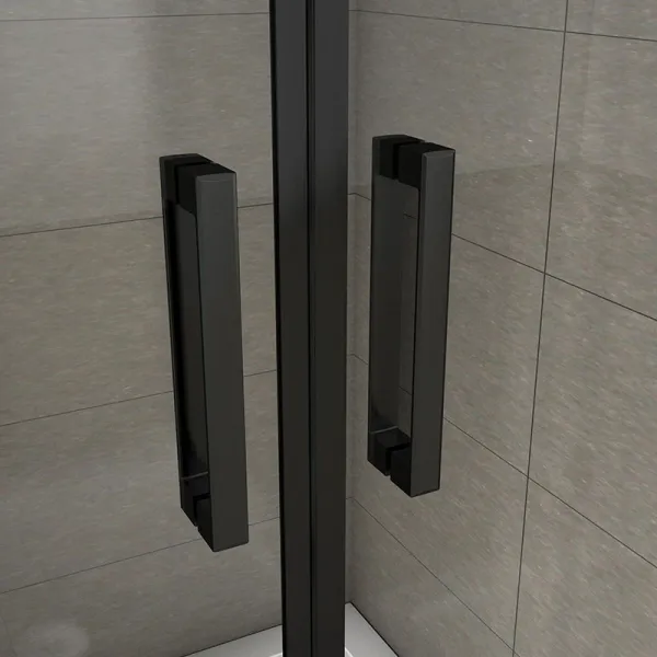 H K - Sprchové dvere dvojkrídlové BLACK SAFIR D2 80, 76-80 x 200 cm SE-BLACKSAFIRD280